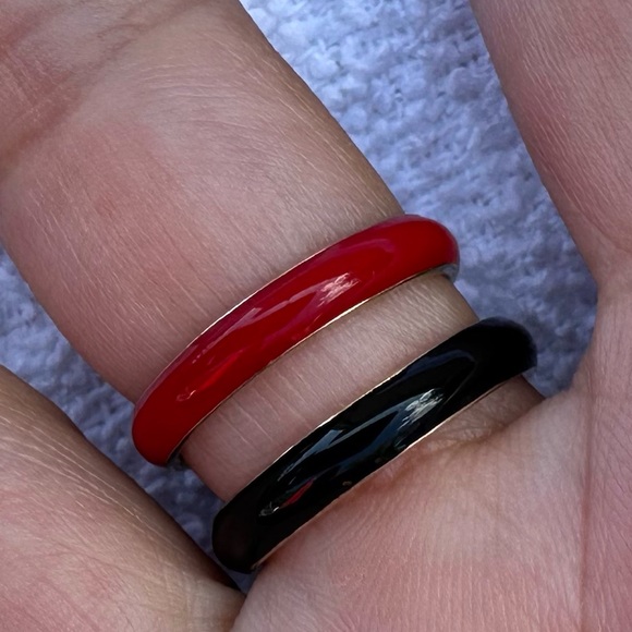 Incredible price! Pair of RARE Hidalgo enamel and gold-over-sterling bands - Picture 5 of 6